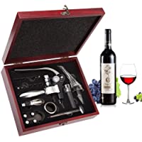 Juego de accesorios de vino- sacacorchos de palanca Smaier de acero inoxidable- vino tinto